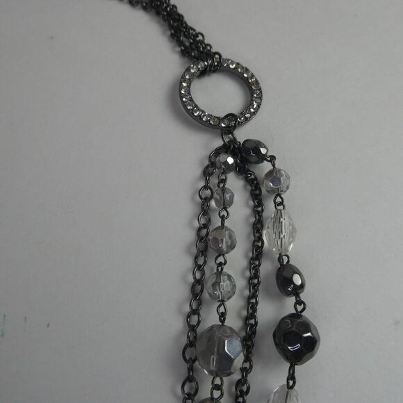 NY New York & Co. Company Multi Strand Beaded Statement Necklace Plus Size 33" - Picture 6 of 10